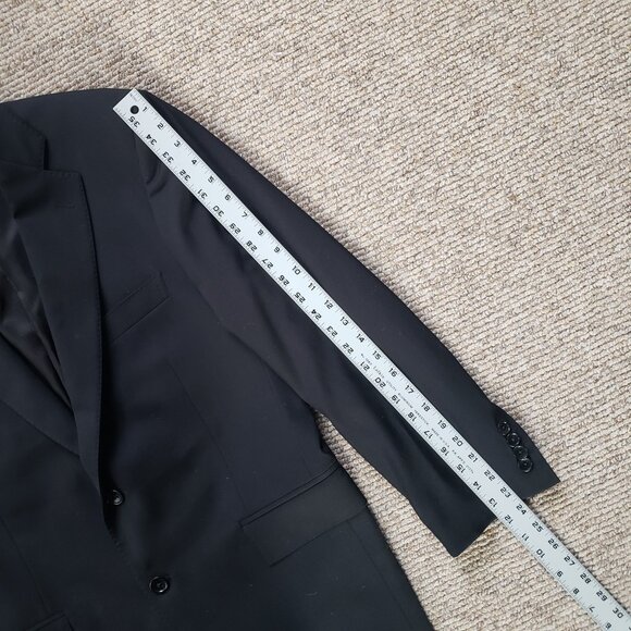 Brooks Brothers 1818 Regent Black Wool Suit Estrato 42/36 S - Picture 8 of 16
